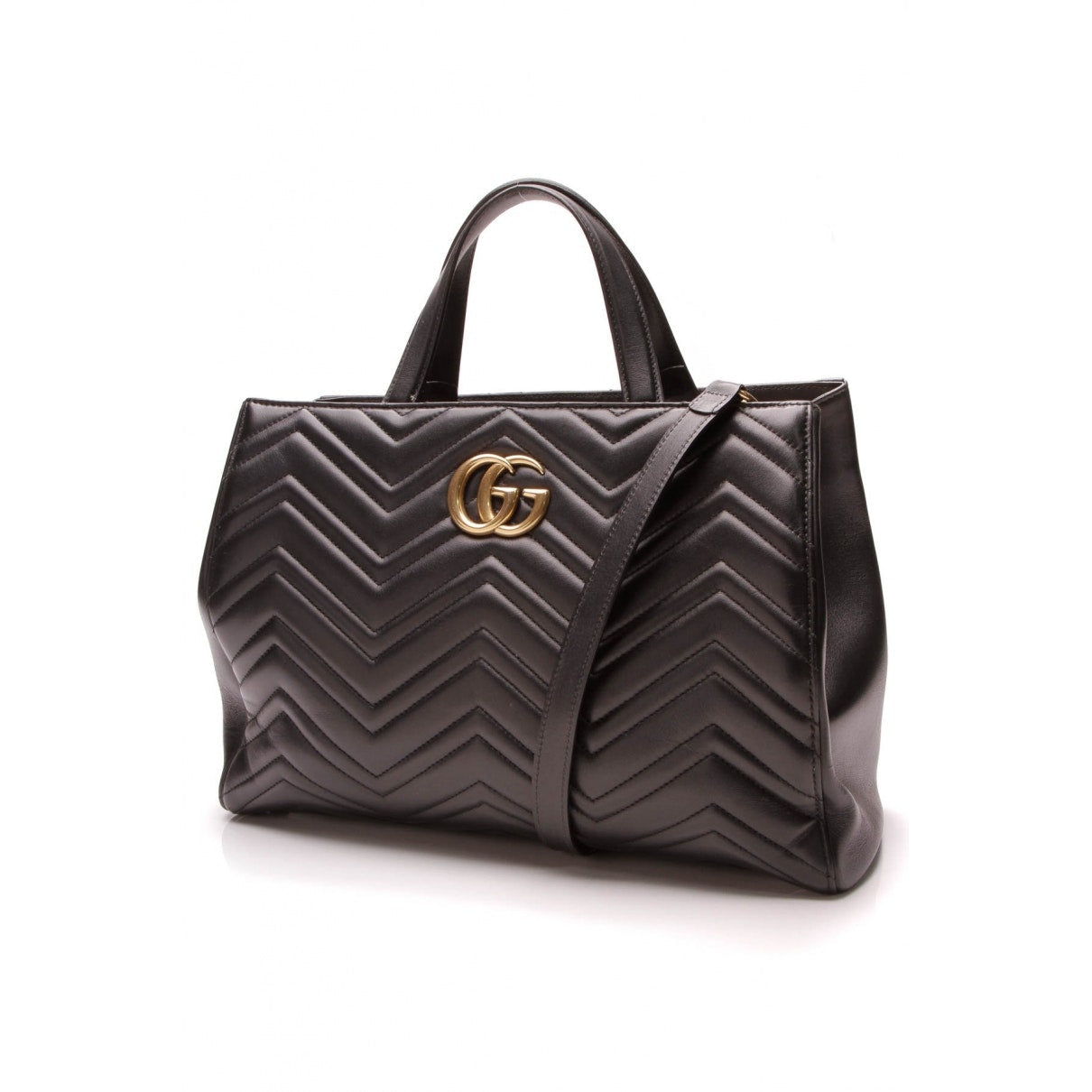 Gucci marmont black leather handbag