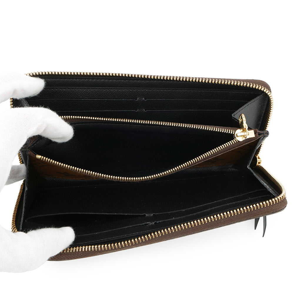LOUIS VUITTON Portefeuille Clemence NoirM82336 Monogram Reverse Canvas