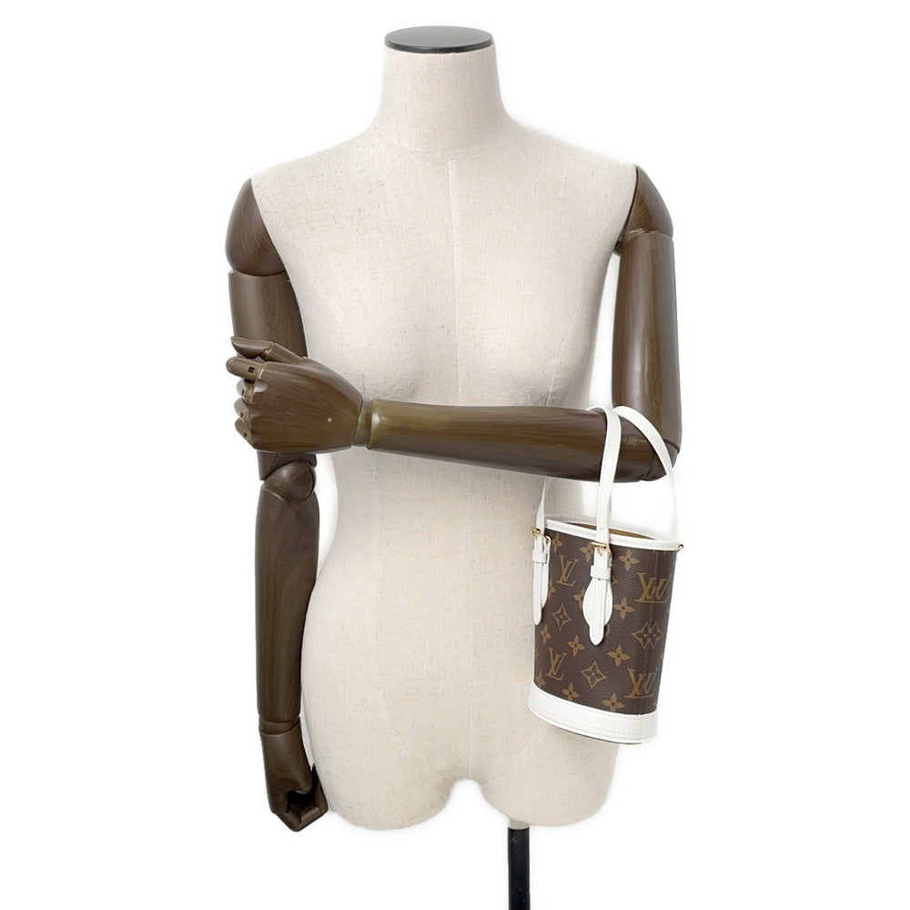 LOUIS VUITTON Nano bucket Brown/BlancM81489 Monogram