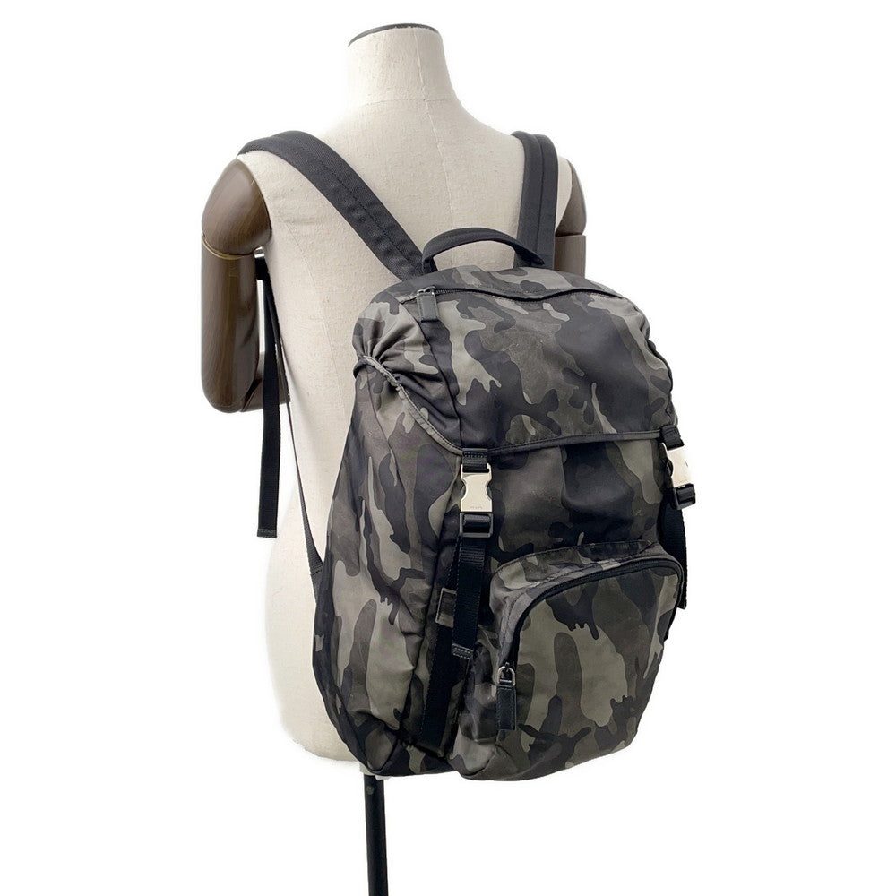 PRADA ?Camouflage Backpack Khaki/BlackV135 Nylon