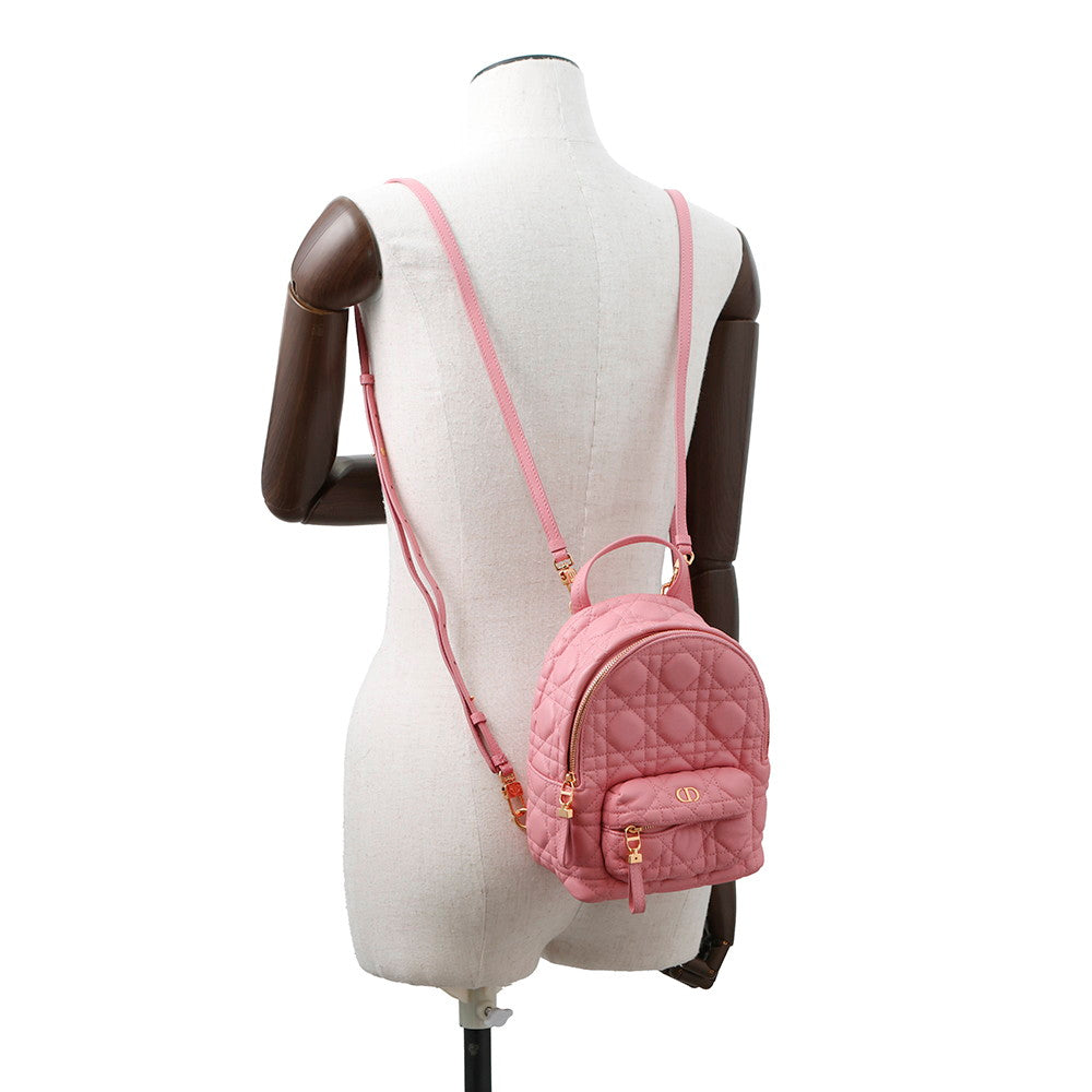 Dior ?Cannage Backpack PinkM9222UNGF Leather Size Mini