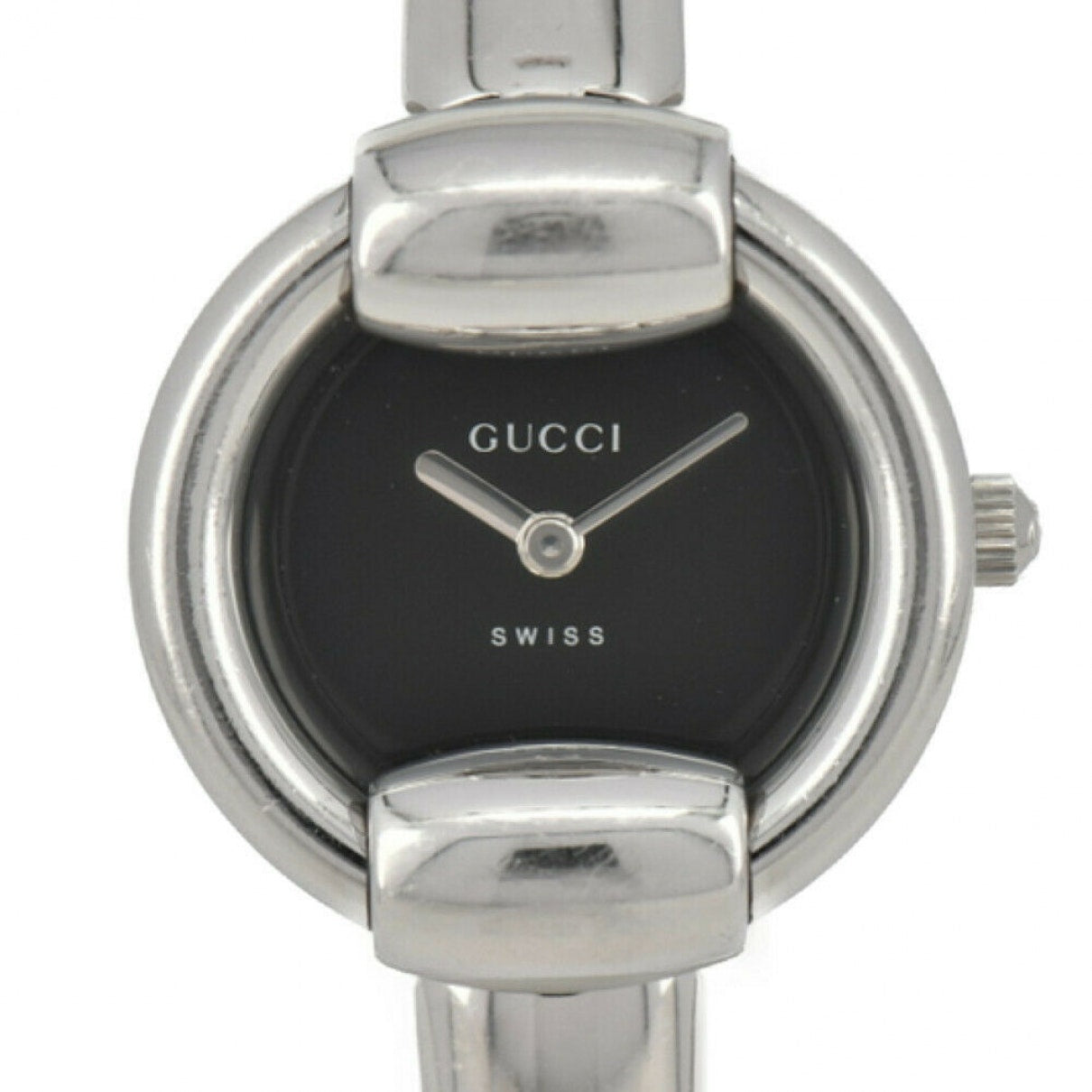 Gucci black steel watch