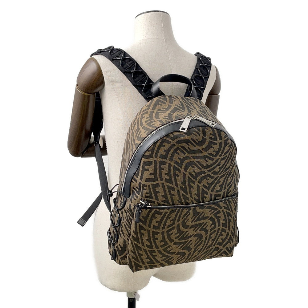 FENDI FF Vertigo Backpack Brown7VZ042 Canvas