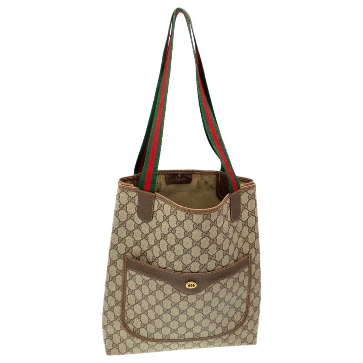 Gucci brown cloth handbag
