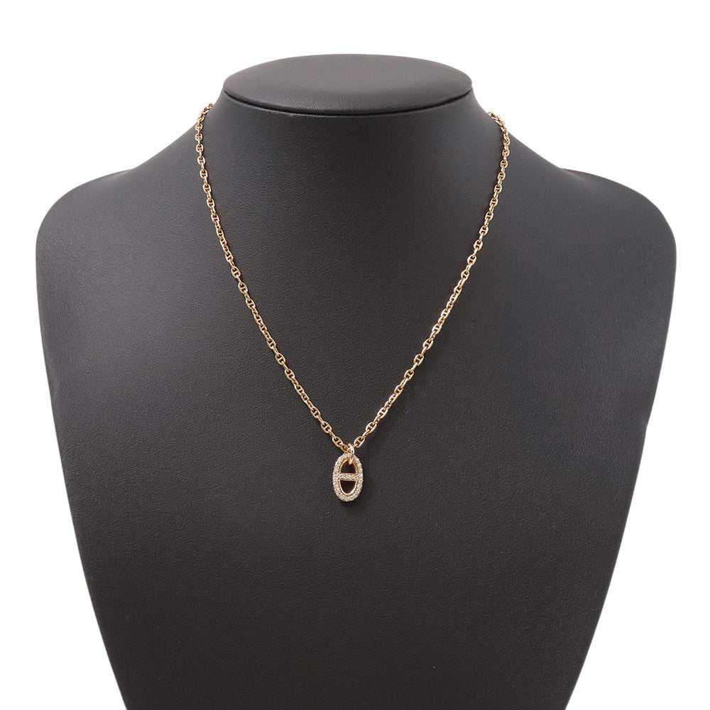 HERMES Chaine d'Ancre Farandole Pendant PM Size STH221303B 00ST 18K Pink Gold