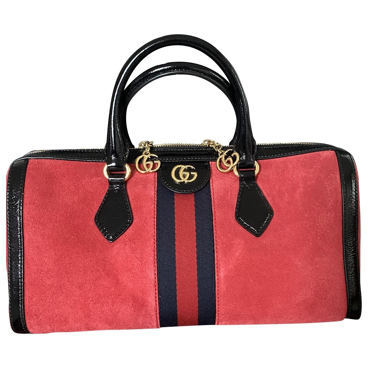 Gucci ophidia pink suede handbag
