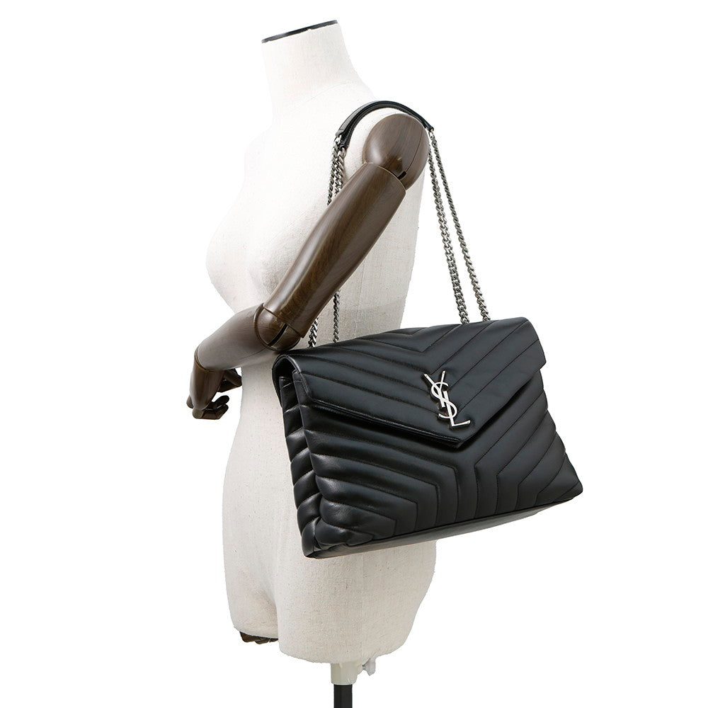 SAINT LAURENT PARIS Loulou ChainShoulder Bag Black574946 Leather Size Medium