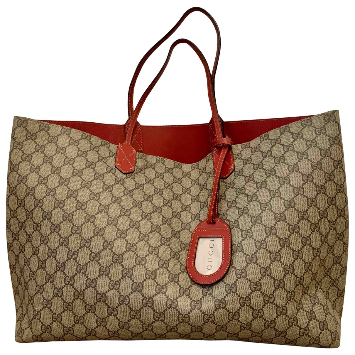 Gucci red leather handbag