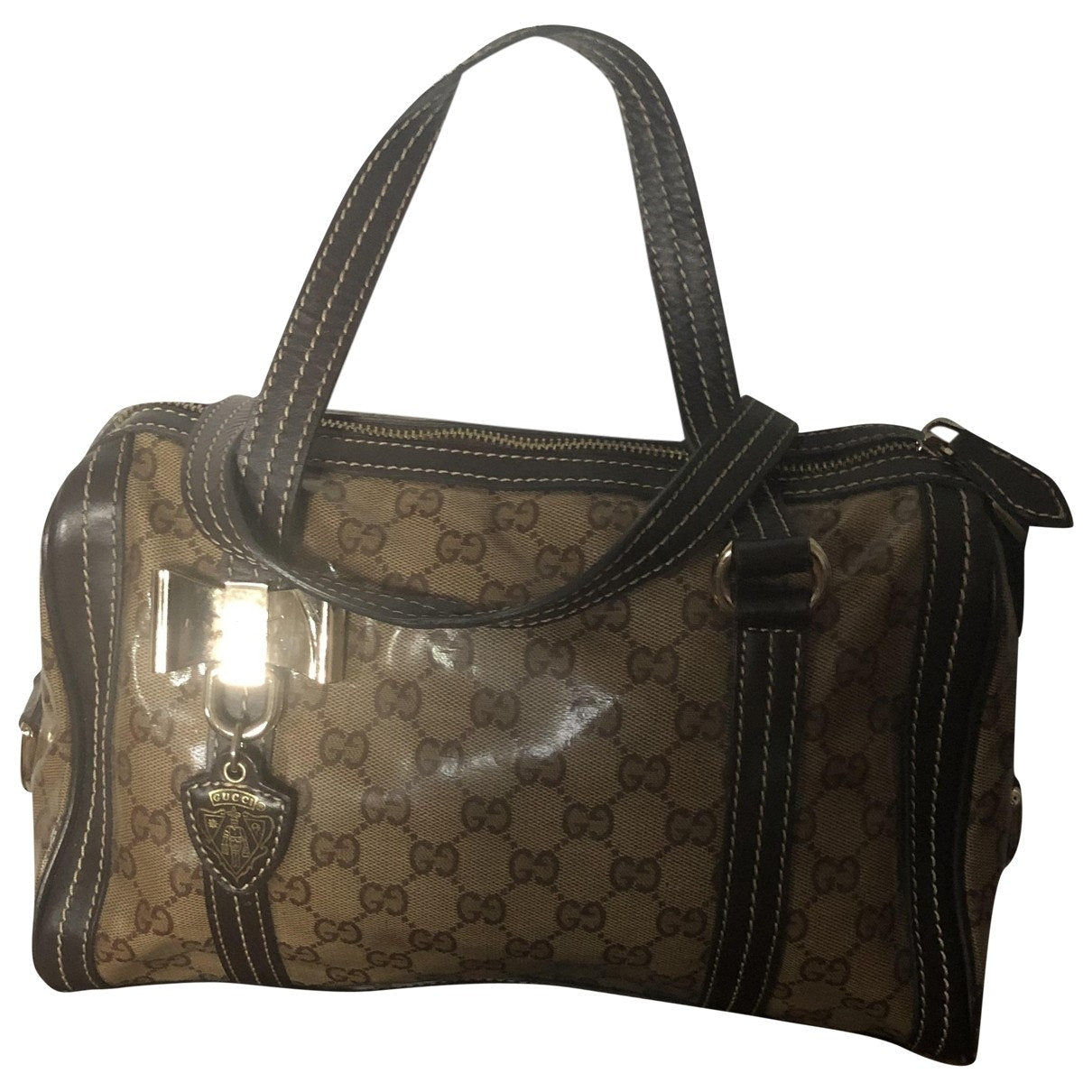 Gucci brown cloth handbag