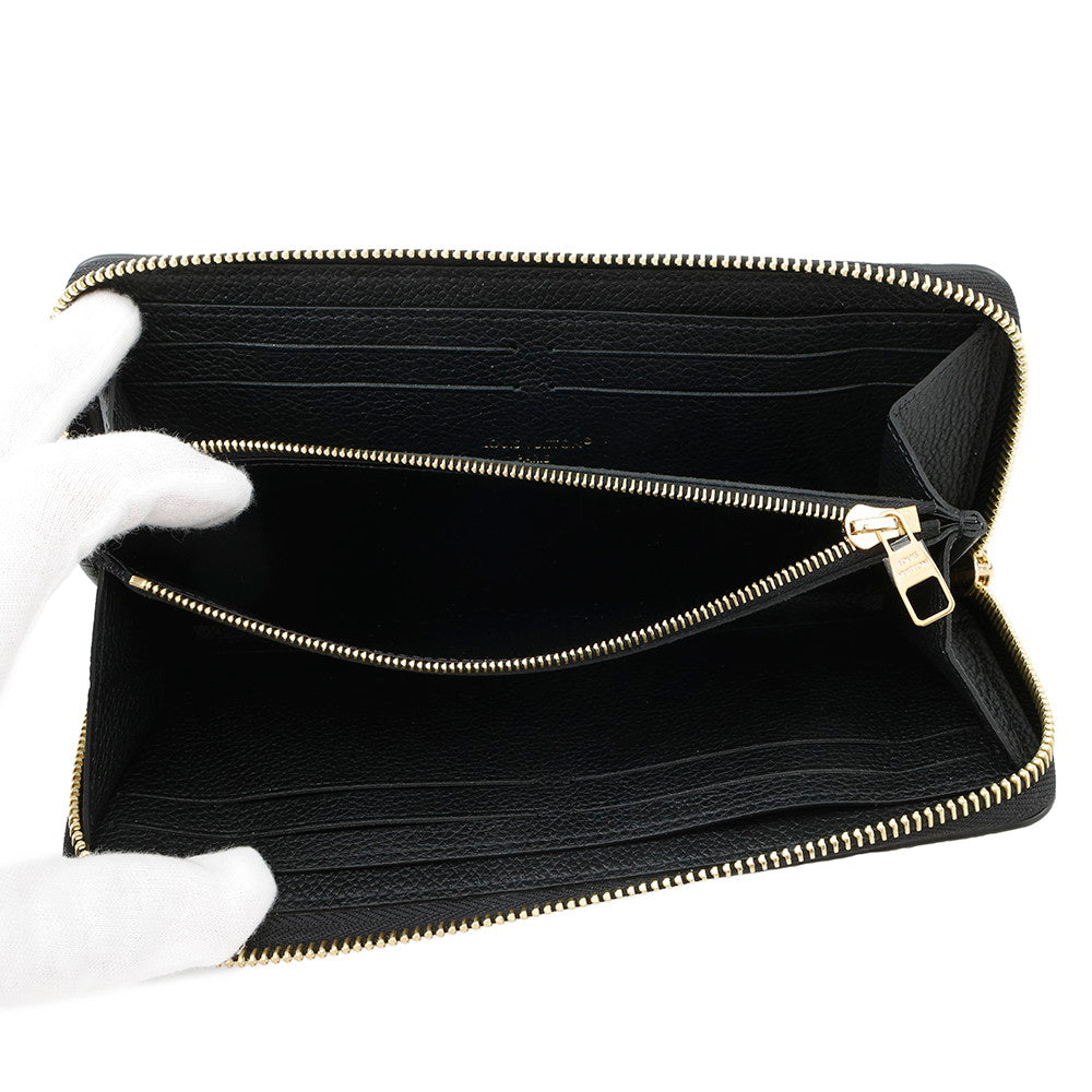 LOUIS VUITTON Portefeuille Clemence NoirM60171 Monogram Empreinte Leather