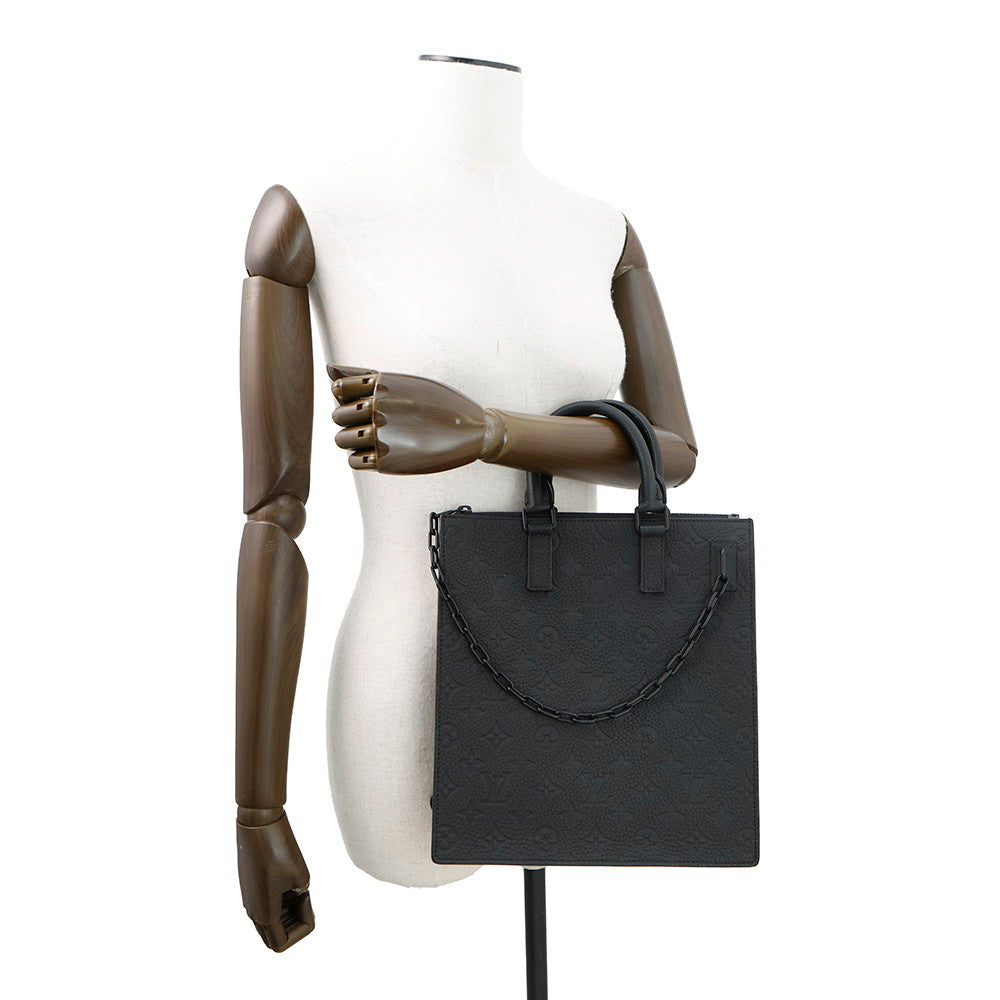 LOUIS VUITTON Sac Plat Messenger NoirM55924 Monogram?Taurillon