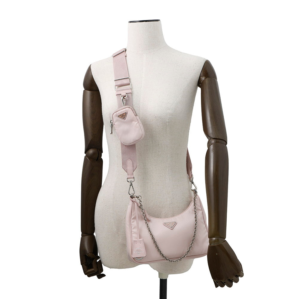 PRADA Re-Nylon Re-Edition 2005 Shoulder Bag Pink1BH204 Nylon