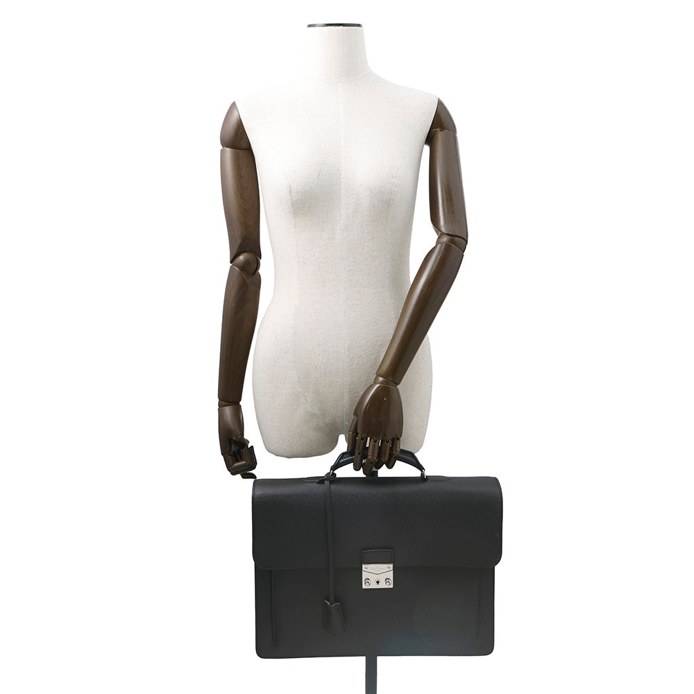 LOUIS VUITTON Associe Cartable NoirM33418 Taiga Leather