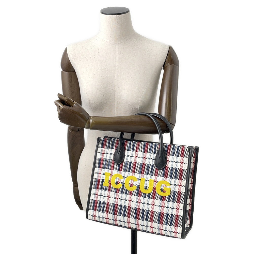 GUCCI Embroidery Tote Bag Multicolor659983 Canvas Leather Size Small