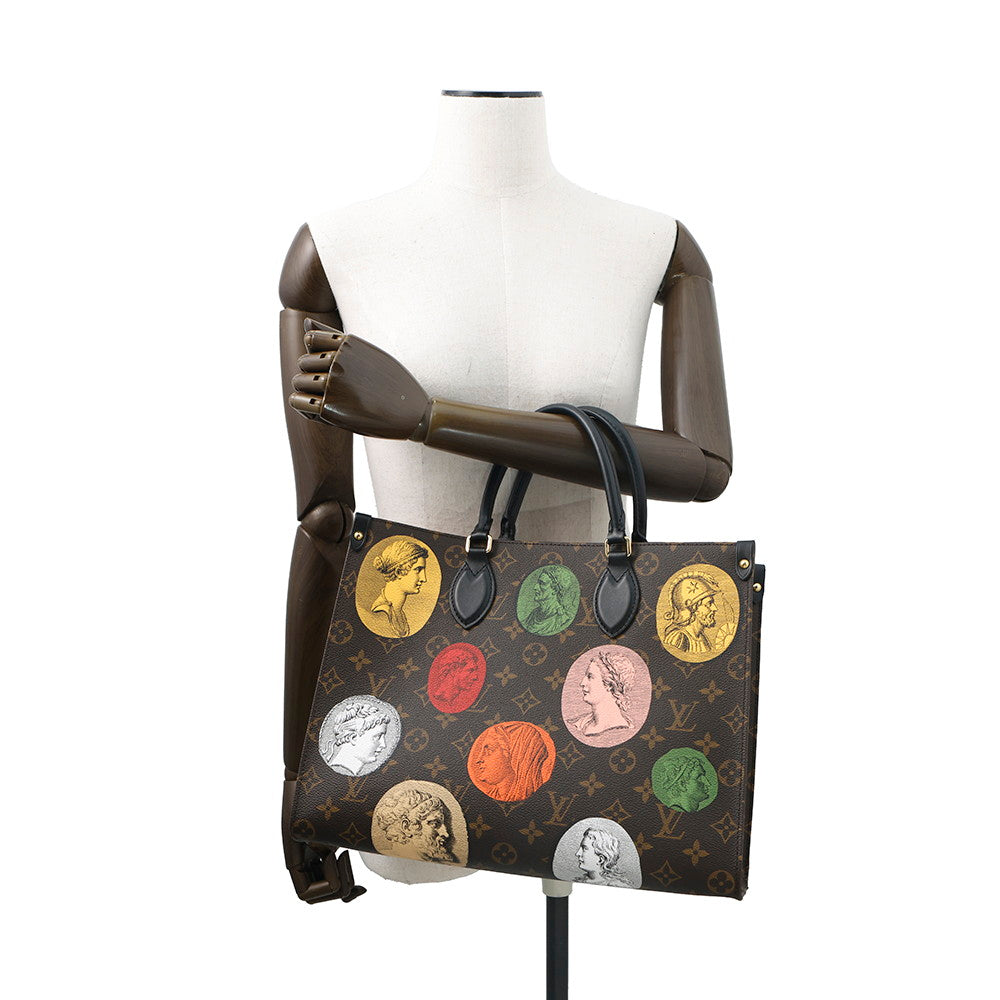 LOUIS VUITTON Onthego Fornasetti MulticolorM59245 Monogram / cameo Size MM