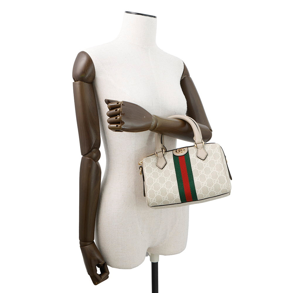 GUCCI Ophidia GG Supreme Travel Bag Beige/White772053 GG Supreme Leather Size Small