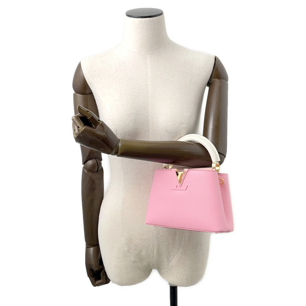 LOUIS VUITTON Capucines Candy pinkM22375 Taurillon Leather Size MINI