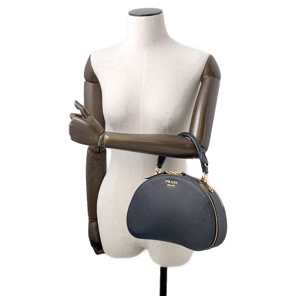 PRADA Sydney 2-way Handbag Black1BA238 Saffiano LeatherLeather