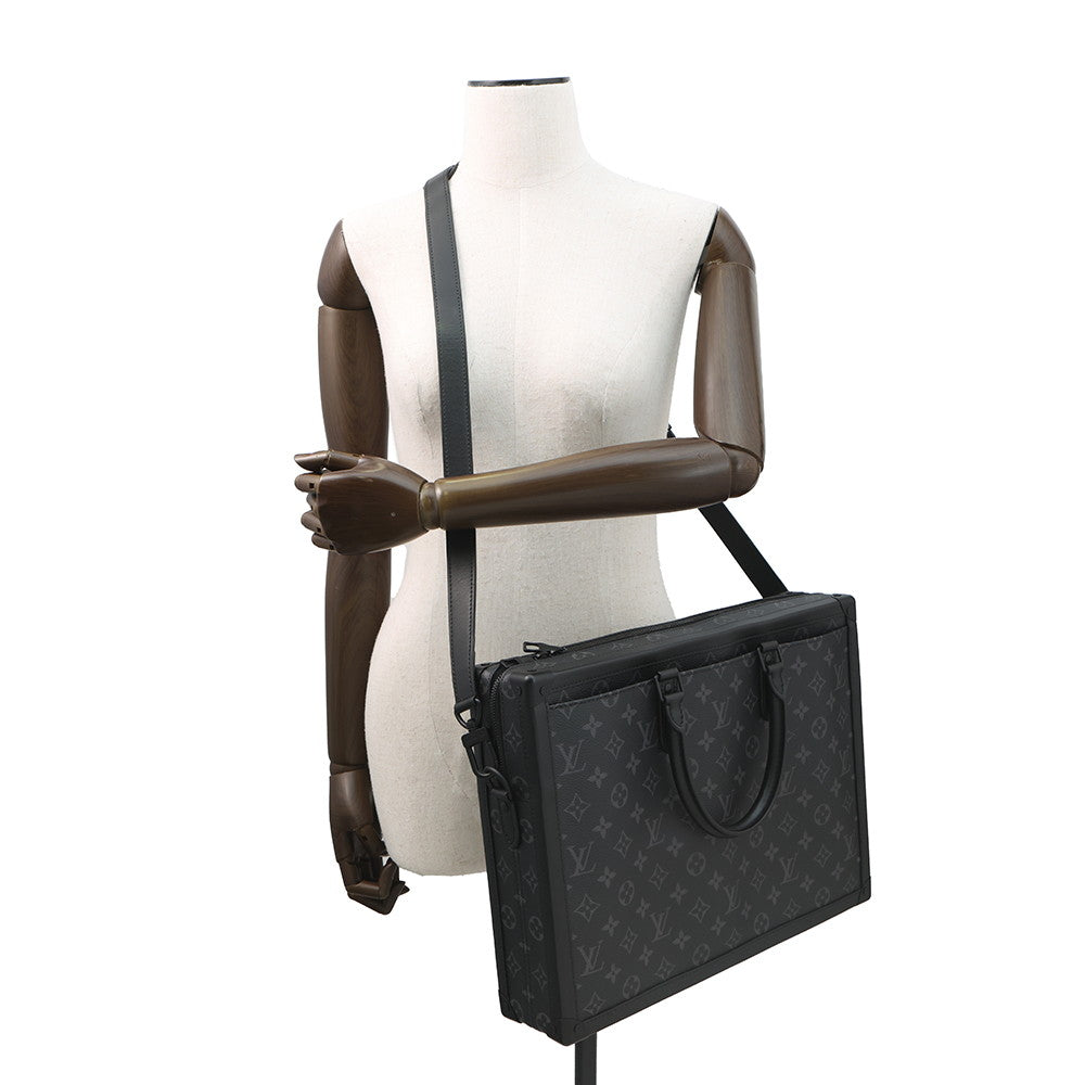 LOUIS VUITTON Soft Trunk?Briefcase NoirM44952 Monogram Eclipse