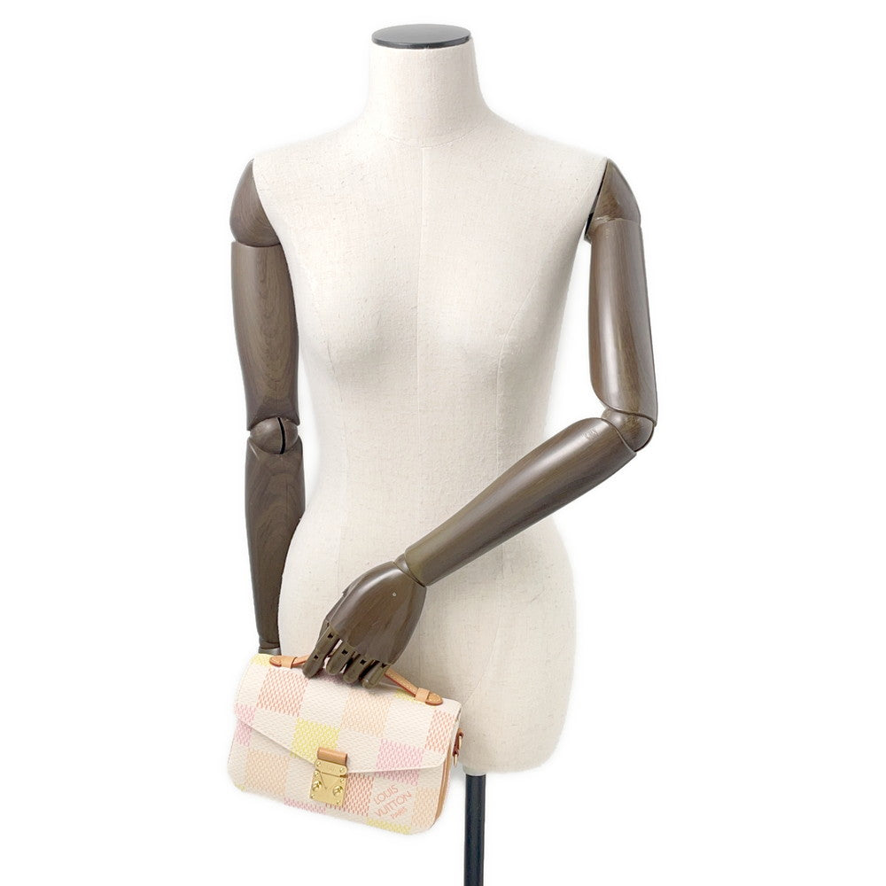 LOUIS VUITTON Pochette Metis EW PeachN40749 Damier Licious