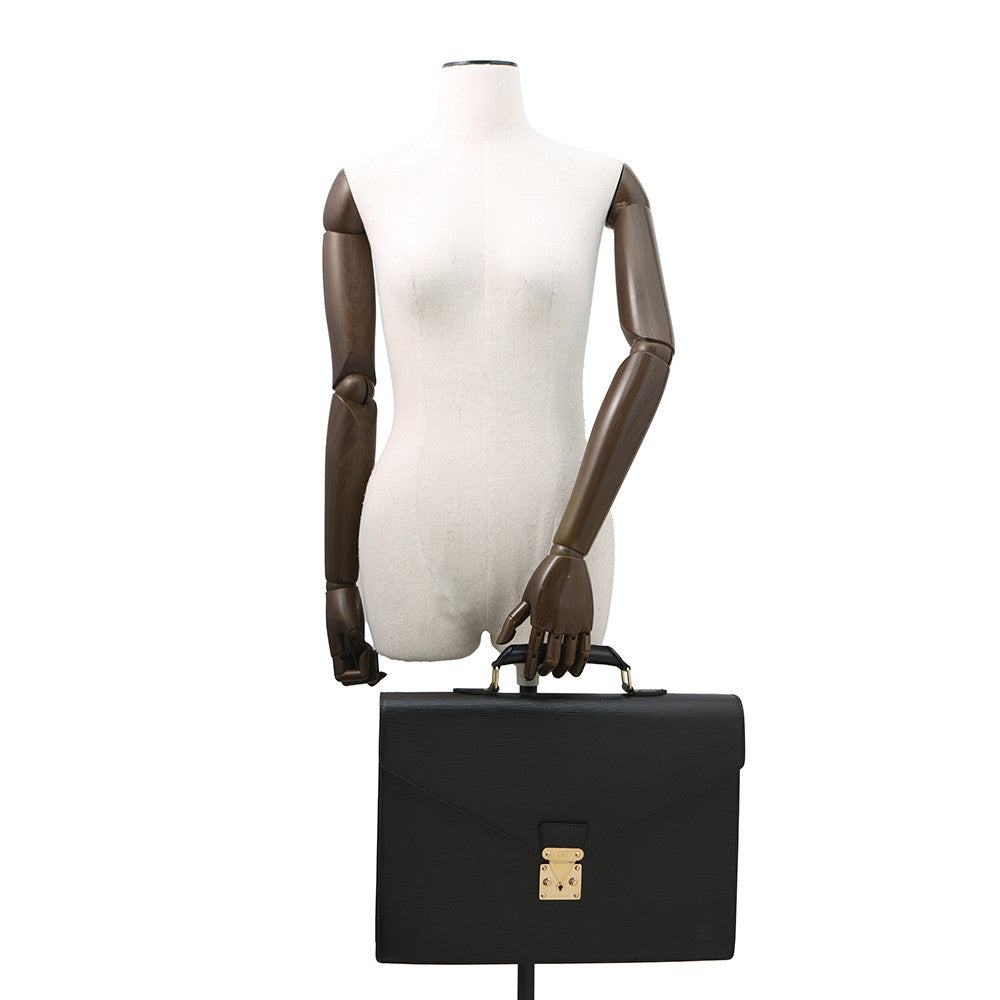 LOUIS VUITTON Serviette?Conseiller NoirM54422 Epi Leather