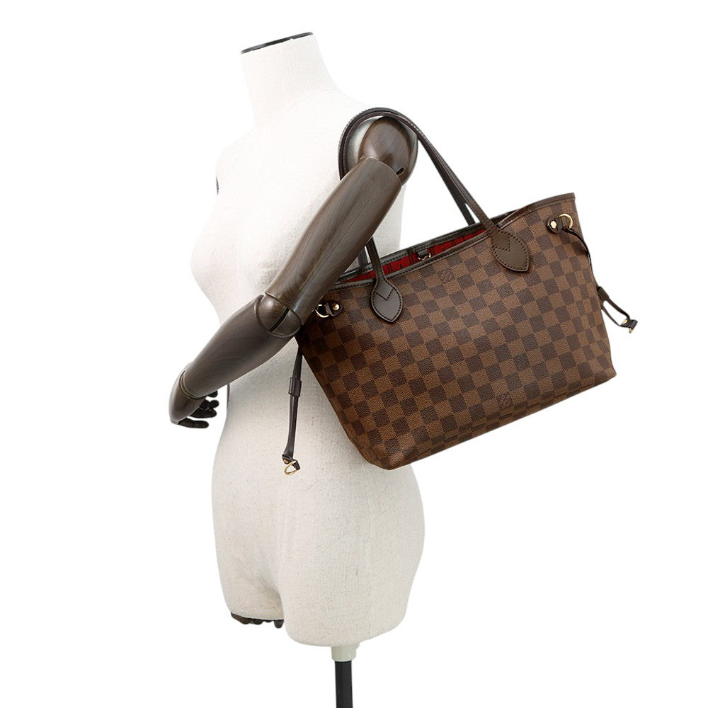 LOUIS VUITTON Neverfull RedN51109 Damier Ebene Canvas Size PM