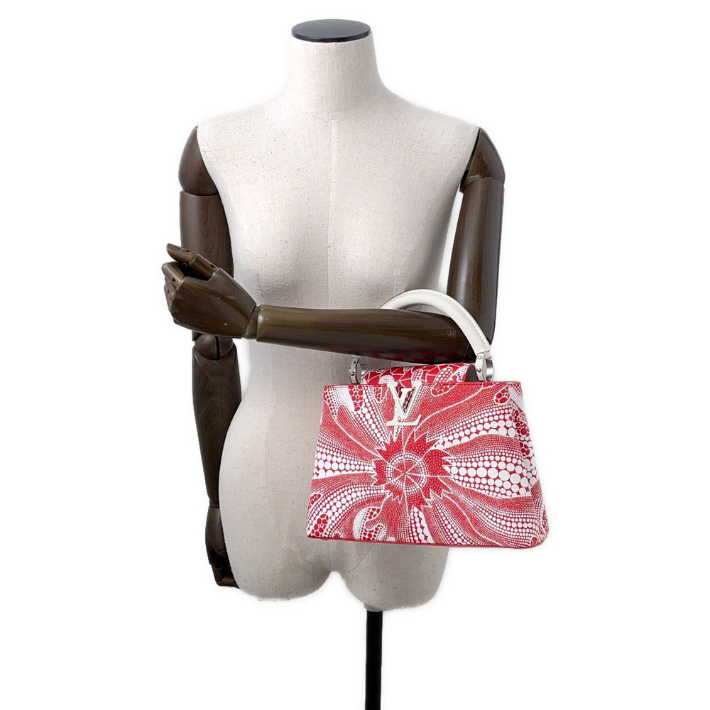 LOUIS VUITTON LVxYK Psychedelic Flower Capucines Rouge/BlancM21704 Taurillon Leather Size BB