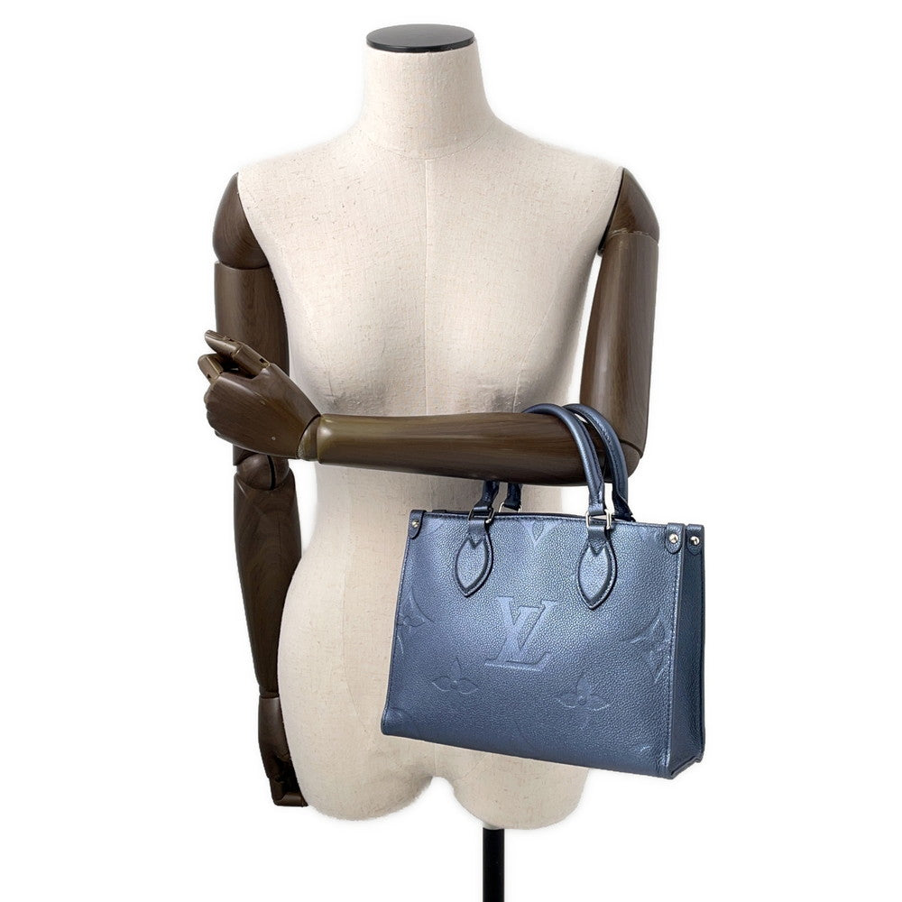 LOUIS VUITTON Onthego Navy BlueM58956 Monogram Empreinte Leather Grain Leather Size PM