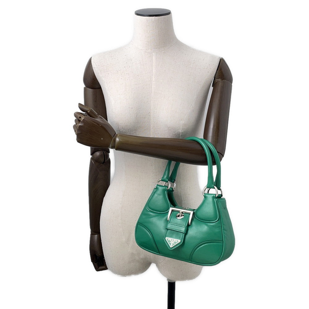 PRADA Re-Edition 2002 Moon 2wayShoulder Green1BA381 Padded Nappa Leather