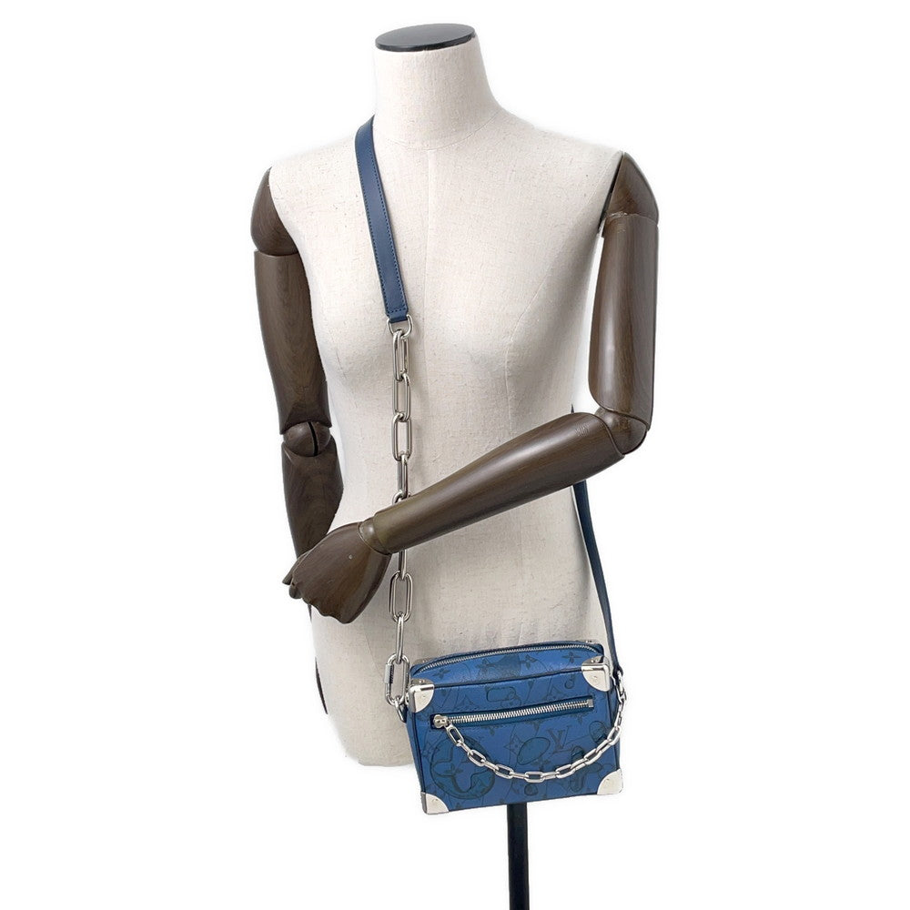 LOUIS VUITTON Mini Soft Trunk BlueM22588 Monogram Aqua Garden