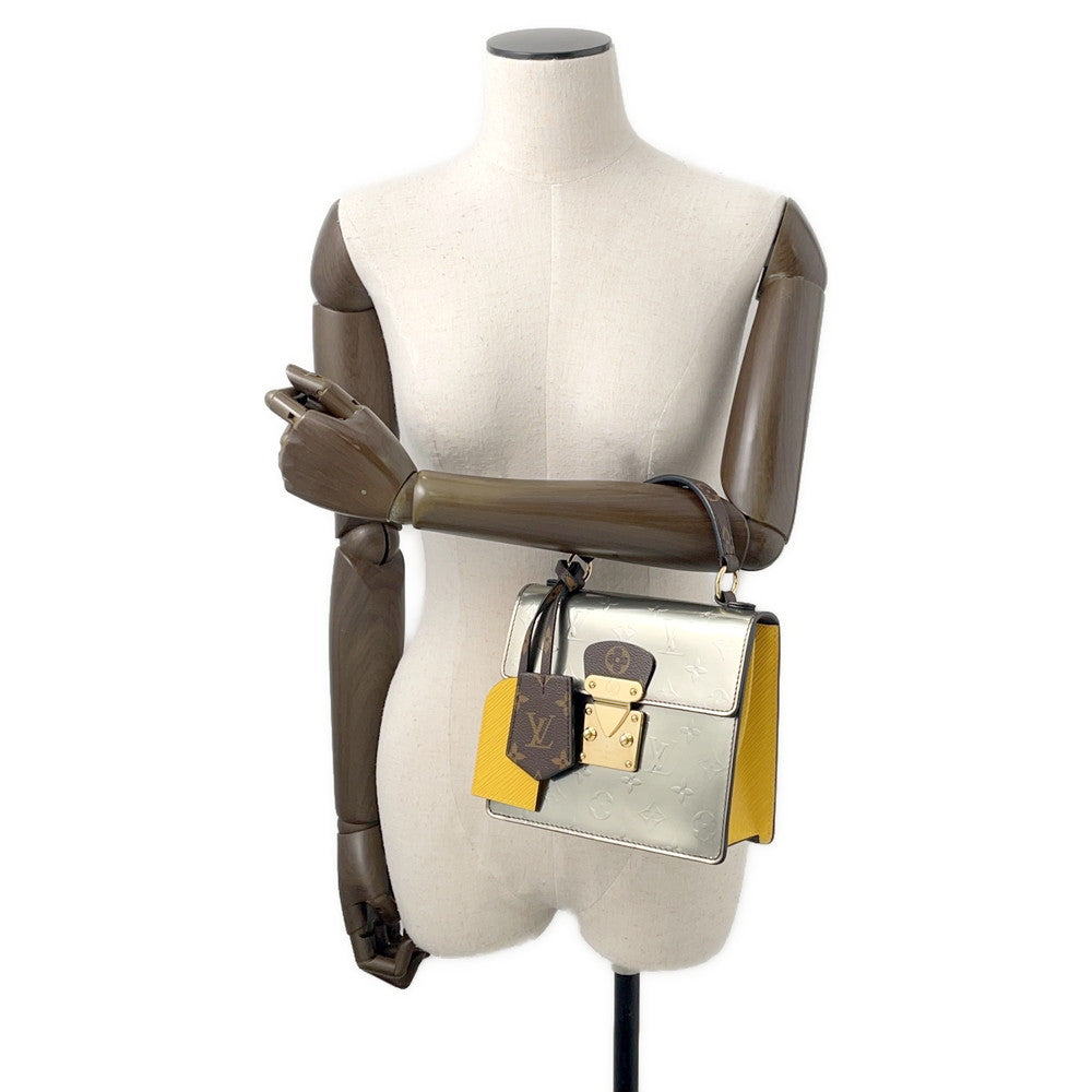 LOUIS VUITTON Spring street Silver/Tassili YellowM90376 Monogram Vernis Leather Epi Leather Monogram Size PM