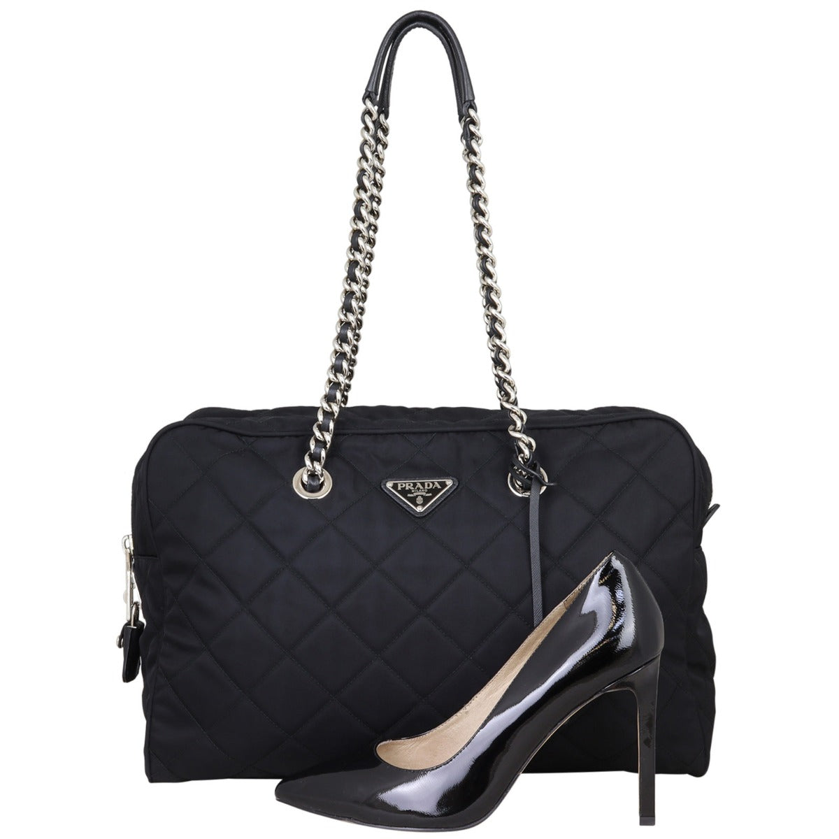 Prada Tessuto Quilted Bowling Bag