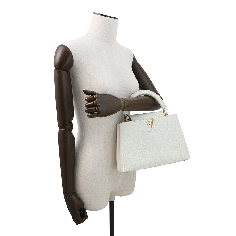 LOUIS VUITTON Capucines BB snowM55832 Taurillon Leather