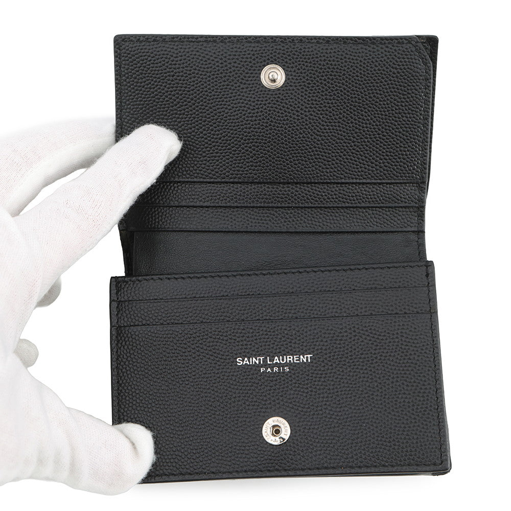 SAINT LAURENT PARIS YSL Logo Bifold Wallet Black504899 Leather