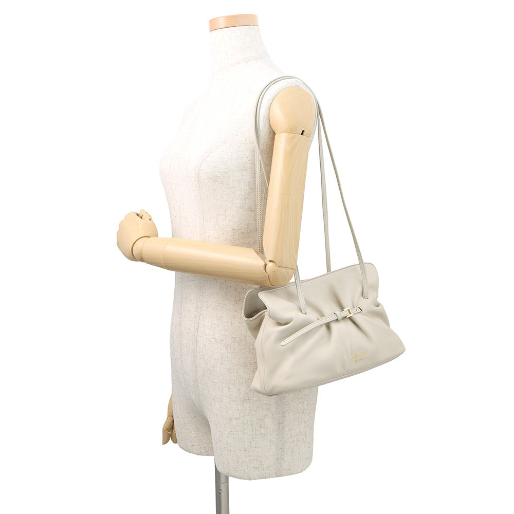 PRADA Dada Shoulder Bag Ivory1BG586 Nappa Leather Size Small