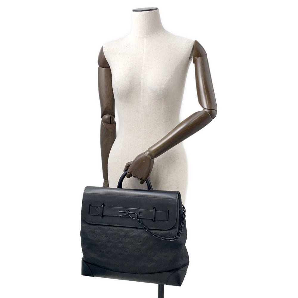 LOUIS VUITTON Steamer NoirM55701 Monogram?Taurillon Size PM