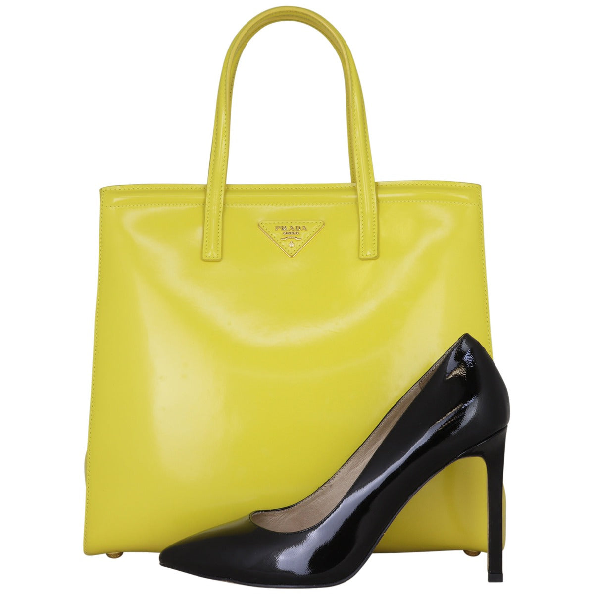 Prada Brushed Leather Tote Bag