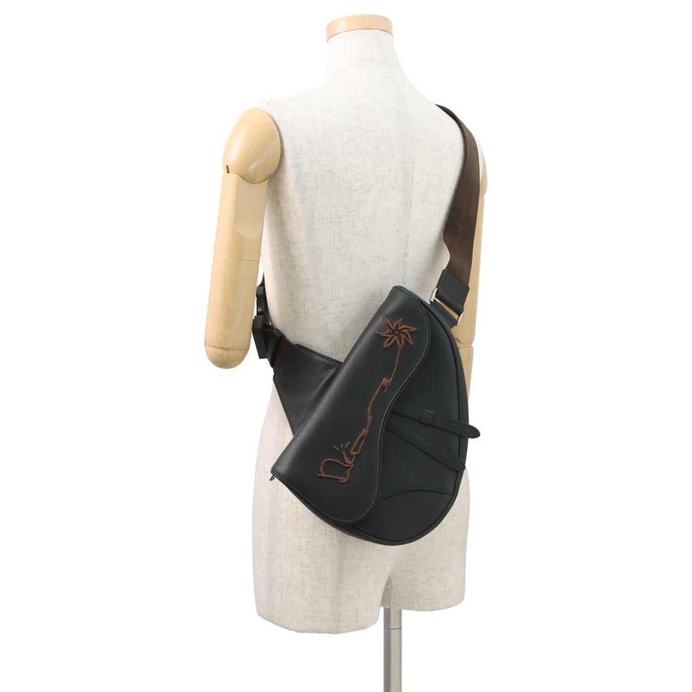 Dior Diorx Cactus Jack Saddlebag Black1ADPO093SOT Leather