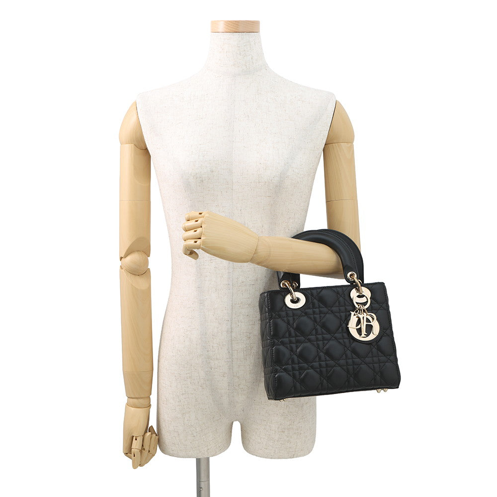 Dior MY ABCDIOR Lady Dior BlackM0538OCAL Lambskin Size Small