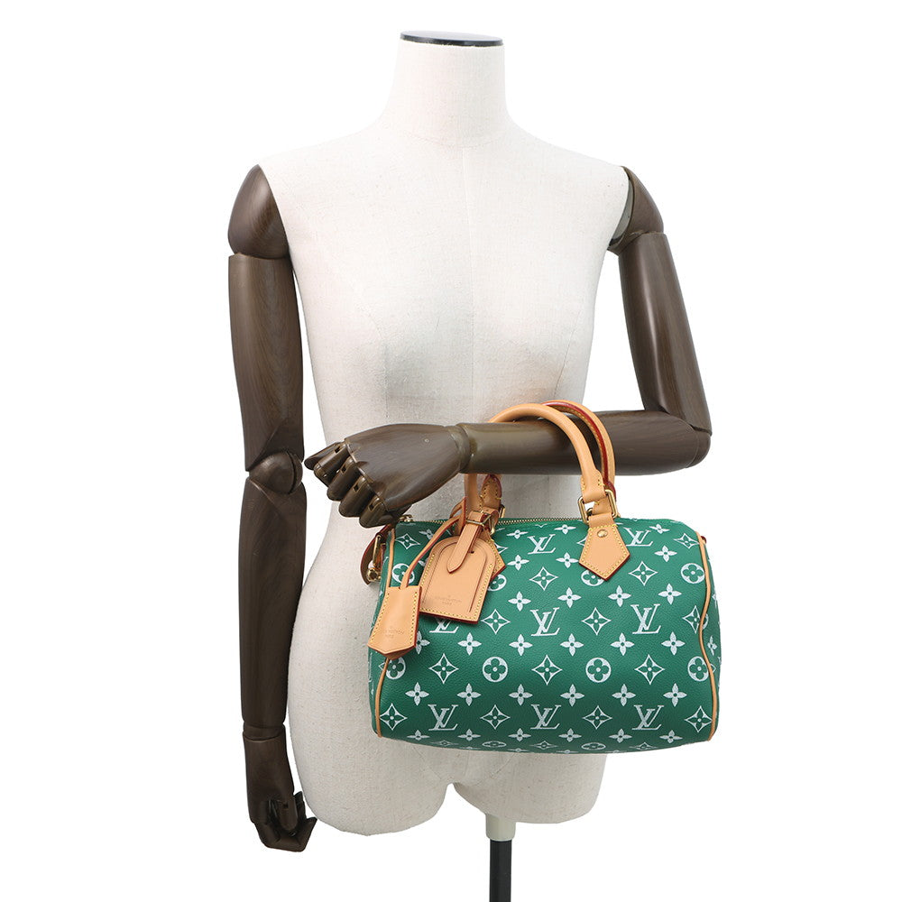 LOUIS VUITTON Speedy P9 Bandouliere VertM24423 Calf Leather Monogram Size 25