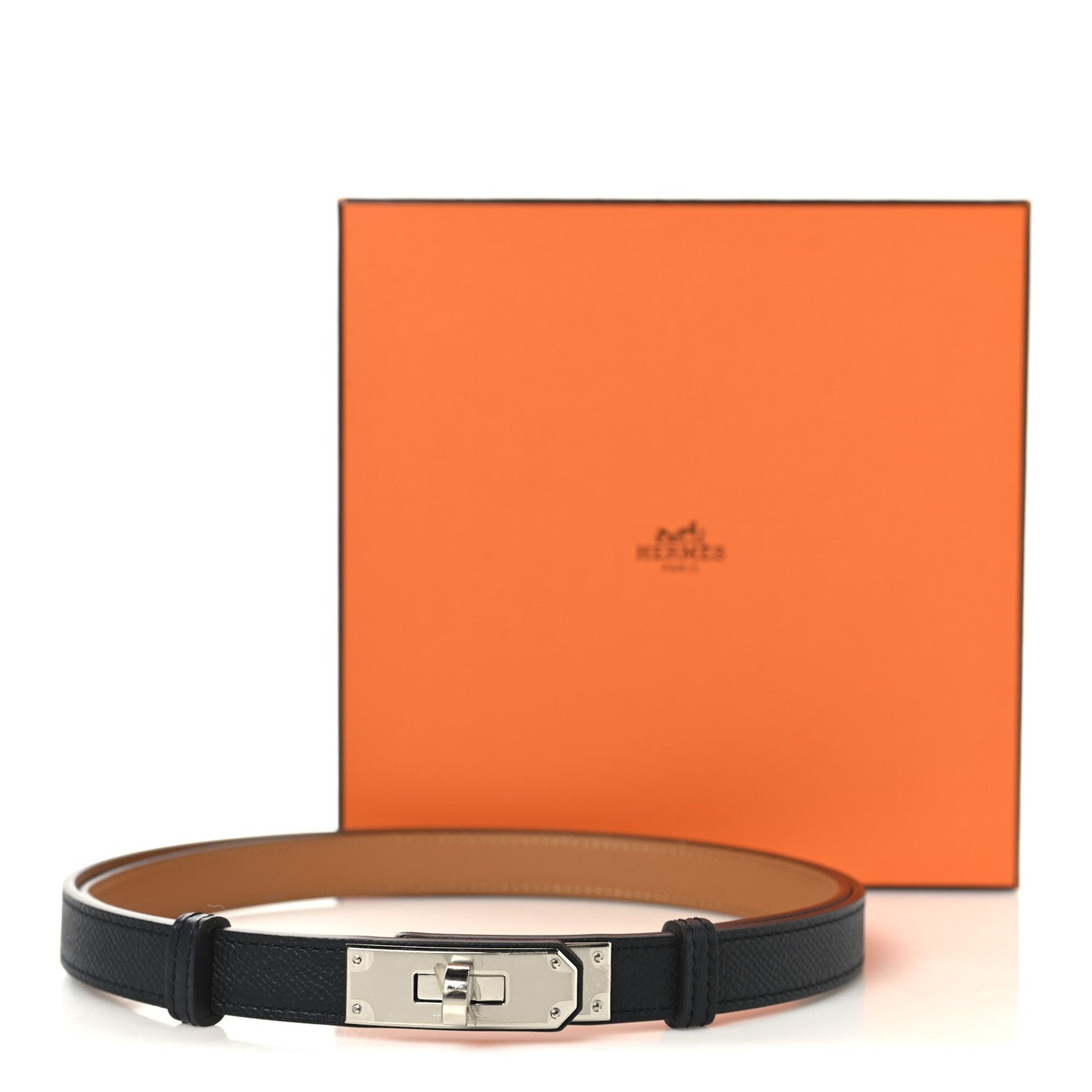 Hermes Epsom Kelly Belt Black