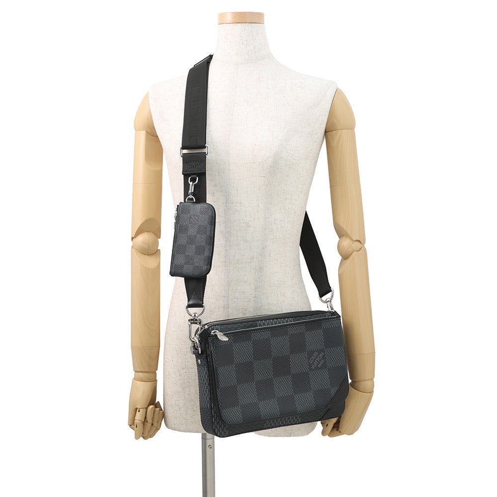 LOUIS VUITTON Trio Messenger NoirN50017 Damier Graphite 3D