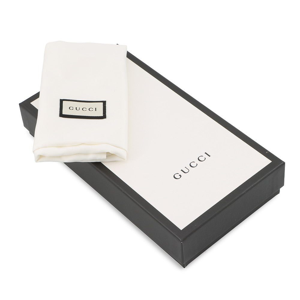 GUCCI GG Marmont Zip AroundNagazaiCloth Black/Multicolor474584 Leather