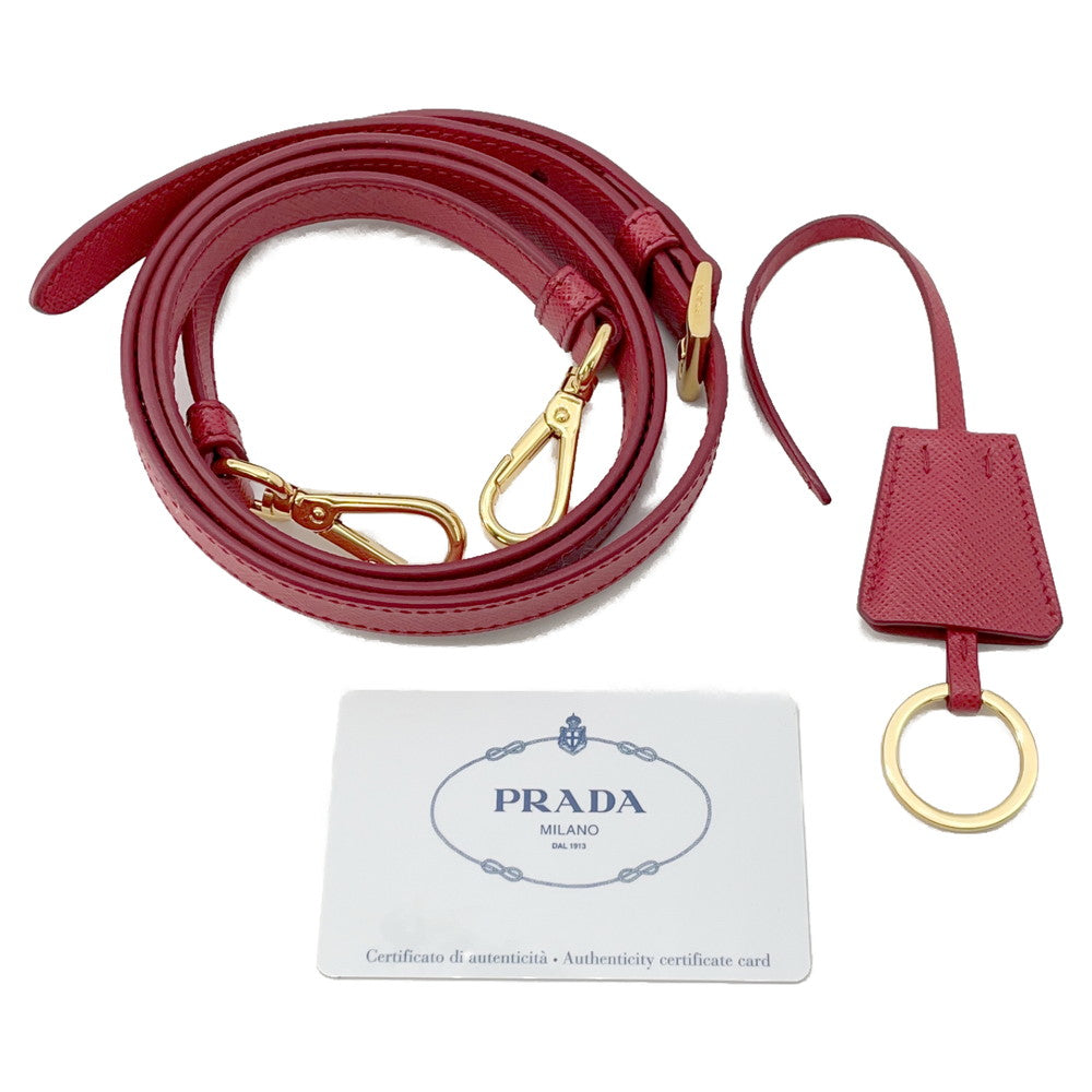 PRADA Saffiano Leather Galleria 2-Way Bag Red1BA863 Leather