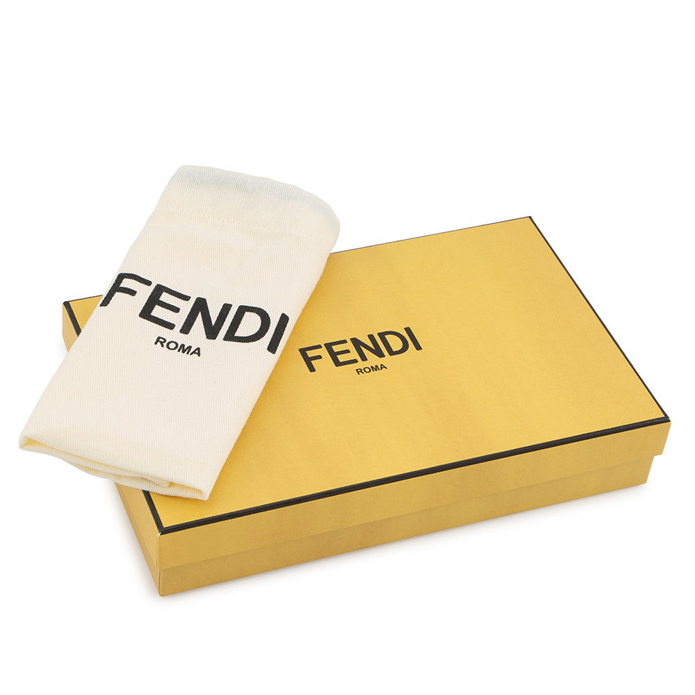 FENDI Baguette Phone Pouch Light Green/Brown7AS142 Satin