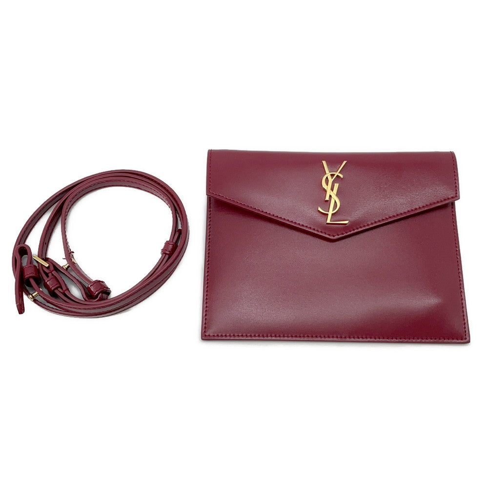 SAINT LAURENT PARIS Uptown Red561203 Leather Size Small