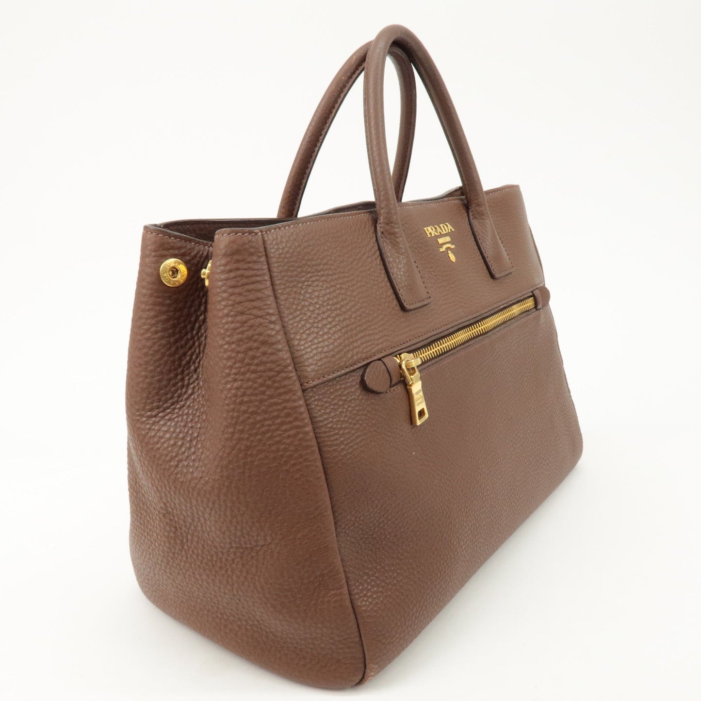 PRADA Vitello Daino Leather 2Way Tote Bag Shoulder Bag BN2545