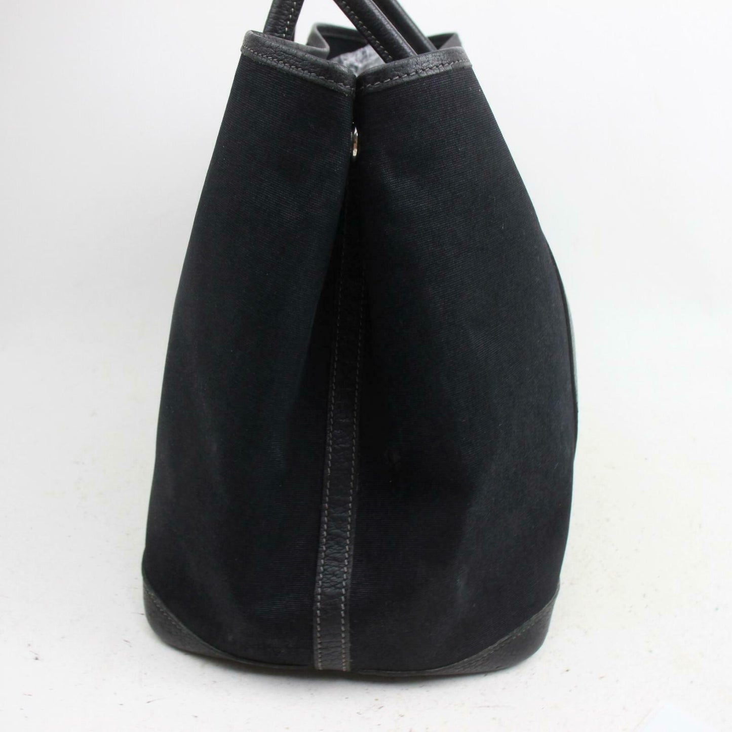 Luxury Hermes Tote Bag Garden Party Pm Black Canvas (SHC1-16032)