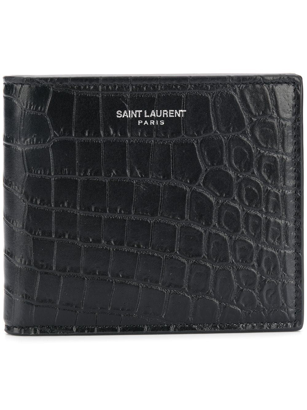 Luxury Saint Laurent Trending 2025 Men's Ysl Pfu(128Y)Saint Cocco Print in Nero/Nero | 396307DZEDE1000