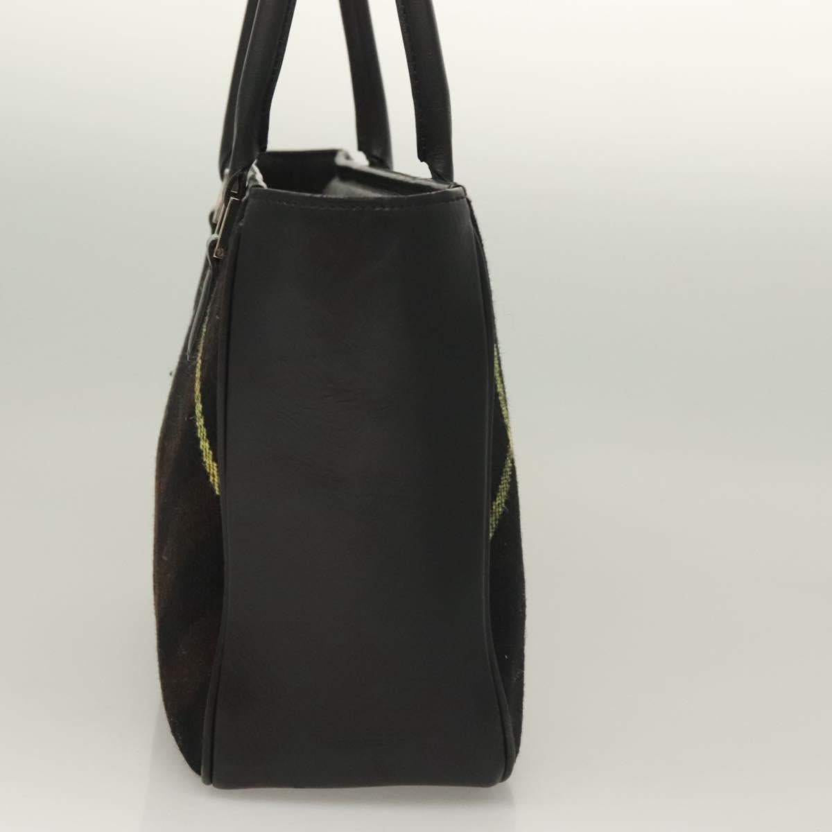 Burberry Nova Check Black Wool Handbag ( )